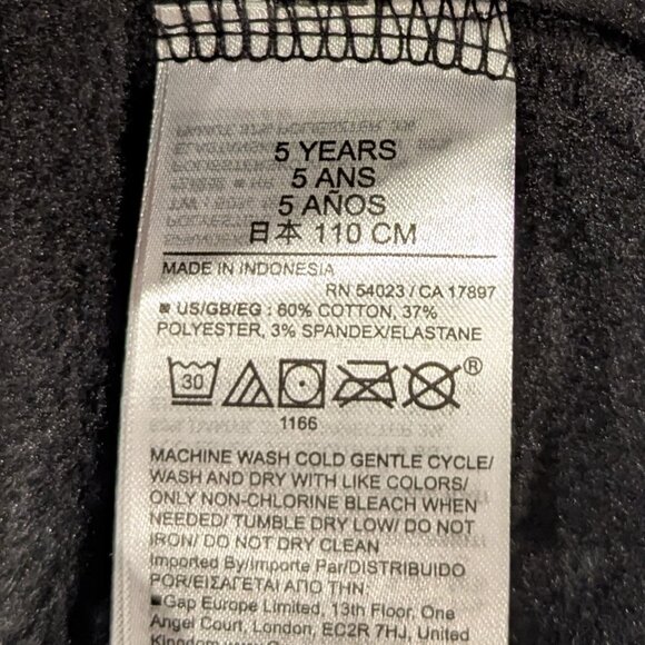 NWT BabyGap Cozy-Lined Leggings (Black) - Picture 9 of 11